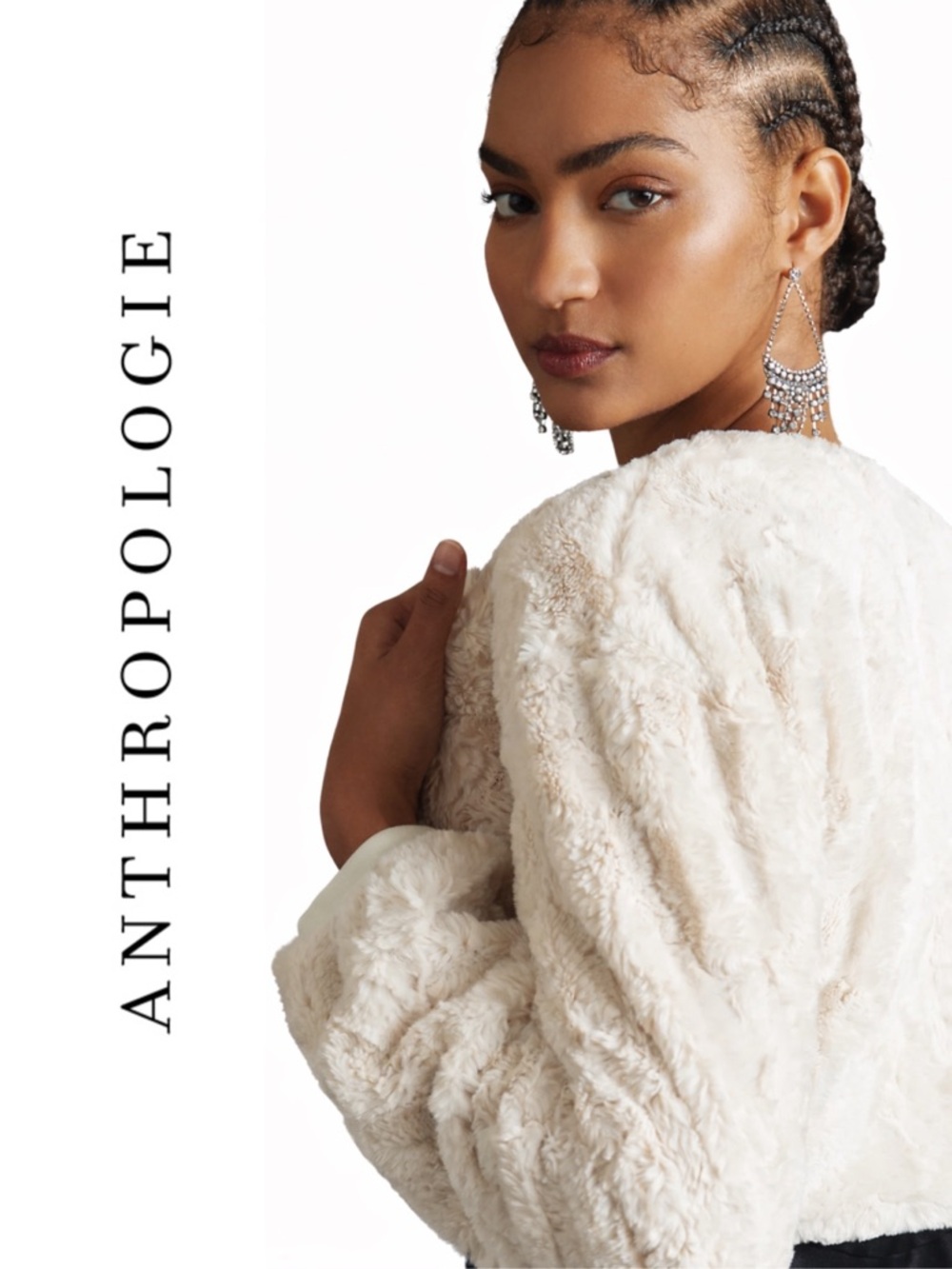 Anthropologie Maeve Faux Fur Shrug - Picture 2 of 9